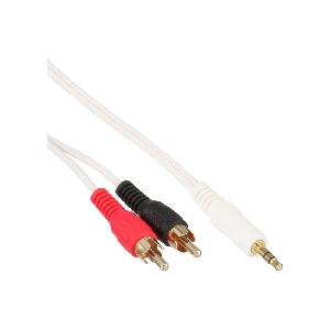 InLine 2.5m RCA/3.5mm Stereo - 3.5mm - 2.5 m - White
